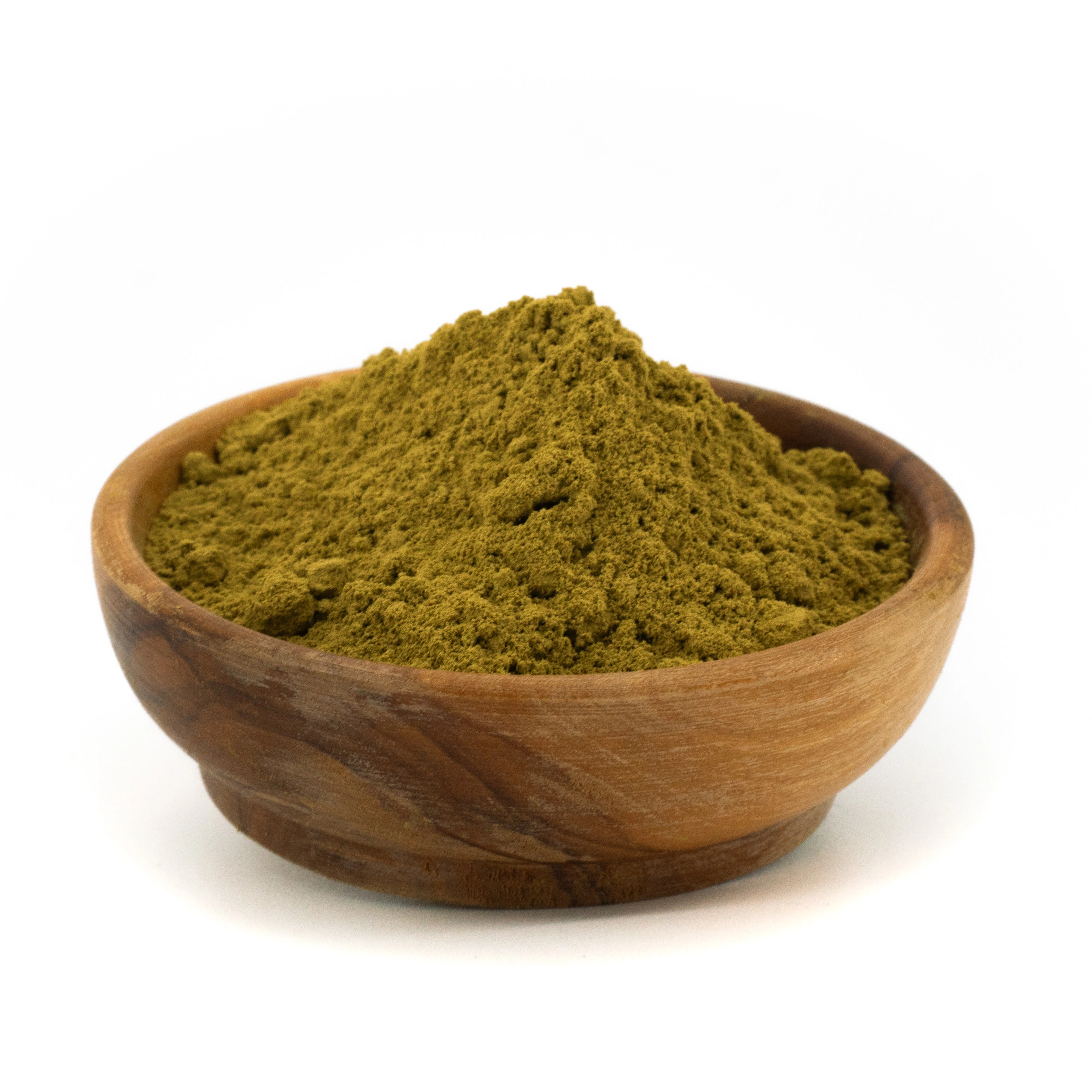 Schale mit Goldenem Kratom Pulver
